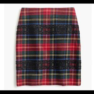 J. CREW STEWART TARTAN PLAID HOLIDAY SKIRT